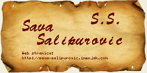 Sava Šalipurović vizit kartica